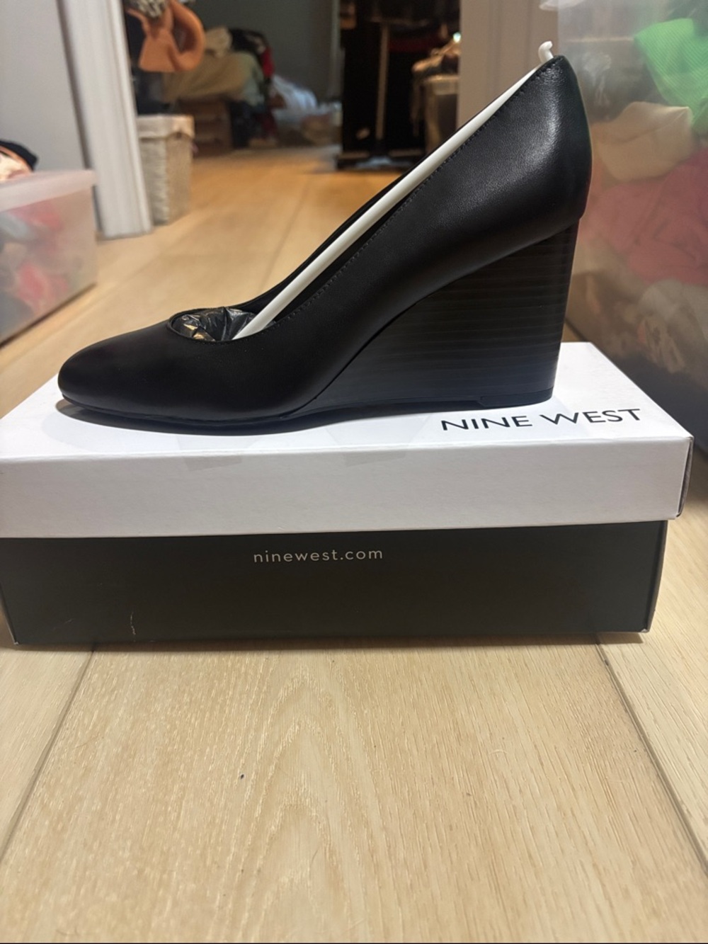 Nine West Black Wedge Pumps